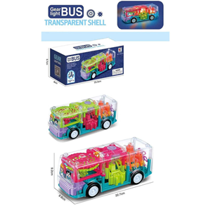 ماشین اسباب بازی اتوبوس چرخ دنده ای موزیکال و چراغ دار Gear Light Bus Toy_اسباب بازی